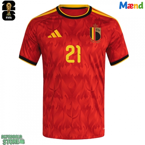 Belgien Timothy Castagne #21 Replika Hjemmebanetrøje VM 2026 Kortærmet